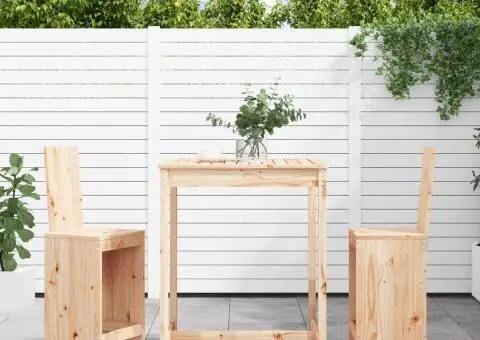 Set mobilier de bar, 3 piese, lemn masiv de pin - 1/5