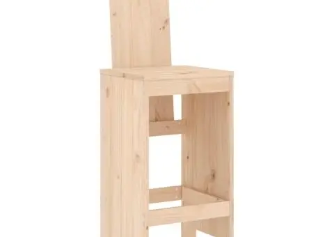 Set mobilier de bar, 3 piese, lemn masiv de pin - 4/5