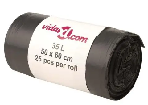 Saci de gunoi 250 buc. negru 35 L - 2/5