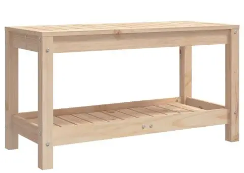 Bancă de grădină, 82,5x35x45 cm, lemn masiv de pin - 5/5