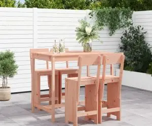vidaXL Set bar de grădină, 5 piese, lemn masiv douglas