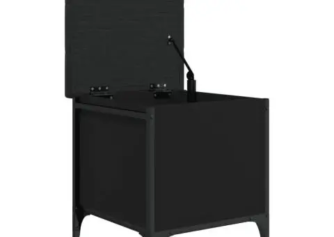 Bancă de pantofi, negru, 42x42x45 cm, lemn prelucrat - 5/5