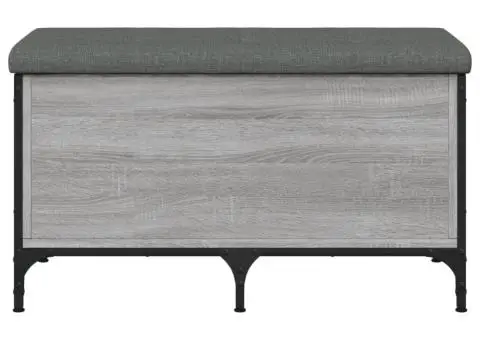 Bancă de depozitare, gri sonoma, 82x42x45 cm, lemn prelucrat - 4/5