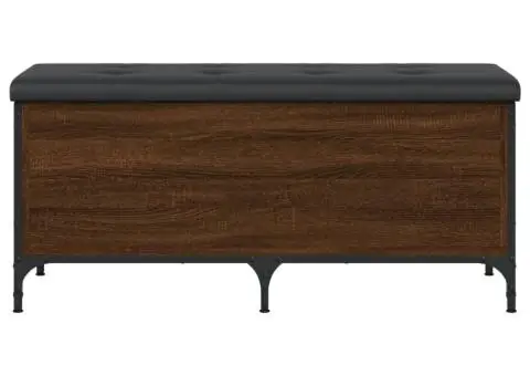 Bancă de depozitare, stejar maro, 102x42x45 cm, lemn prelucrat - 4/5
