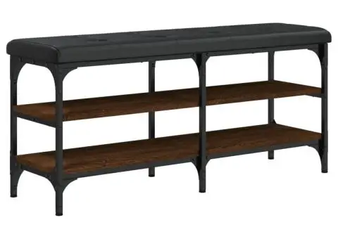 Bancă de pantofi, stejar maro, 102x32x47 cm, lemn prelucrat - 2/5